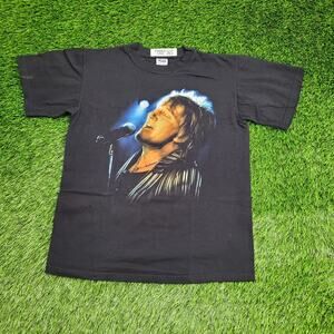 Rod-Stewart Rockin-in-the-Round Concert Shirt Medium 19x24 Black
